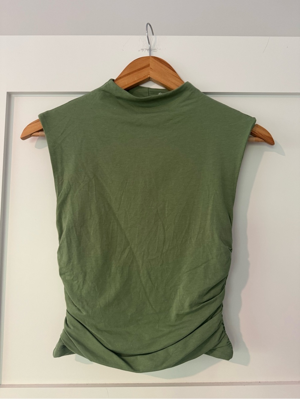 Abercrombie & Fitch Olive Green Mock Neck Sleeveless Tank